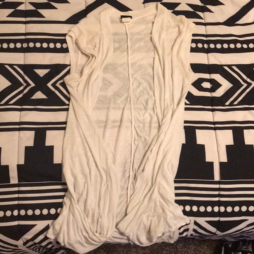 White Vanity short sleeve cardigan